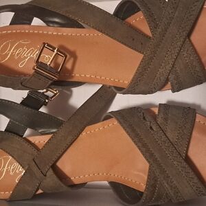 Fergalicious Women's Olive Sandals